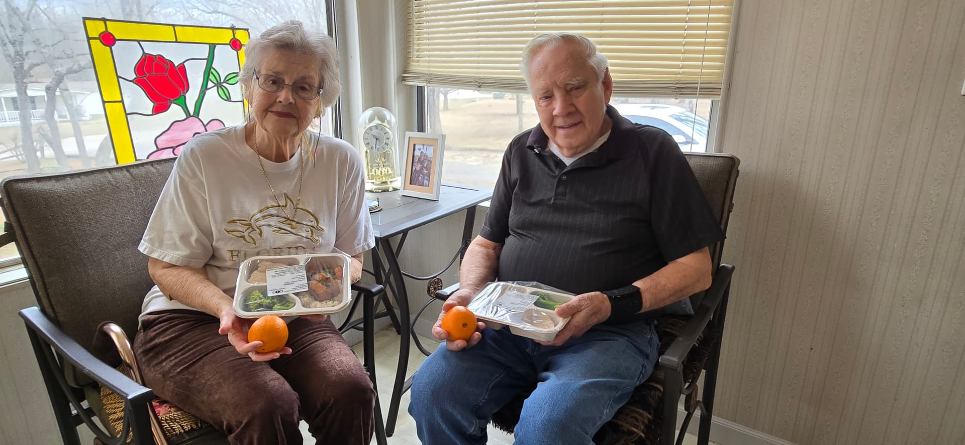 Connie and Chuck, senior friends served by PCMOW