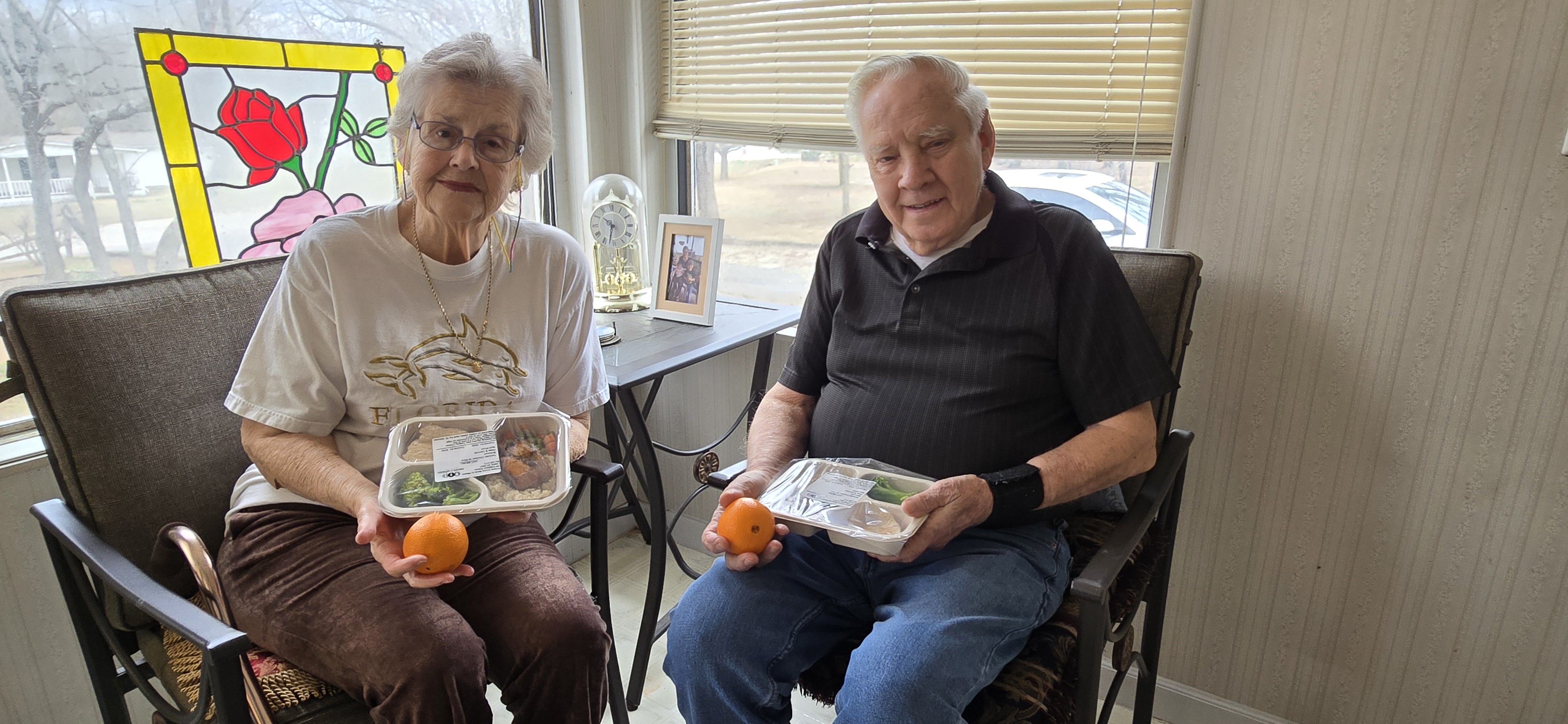 Connie and Chuck, senior friends served by PCMOW